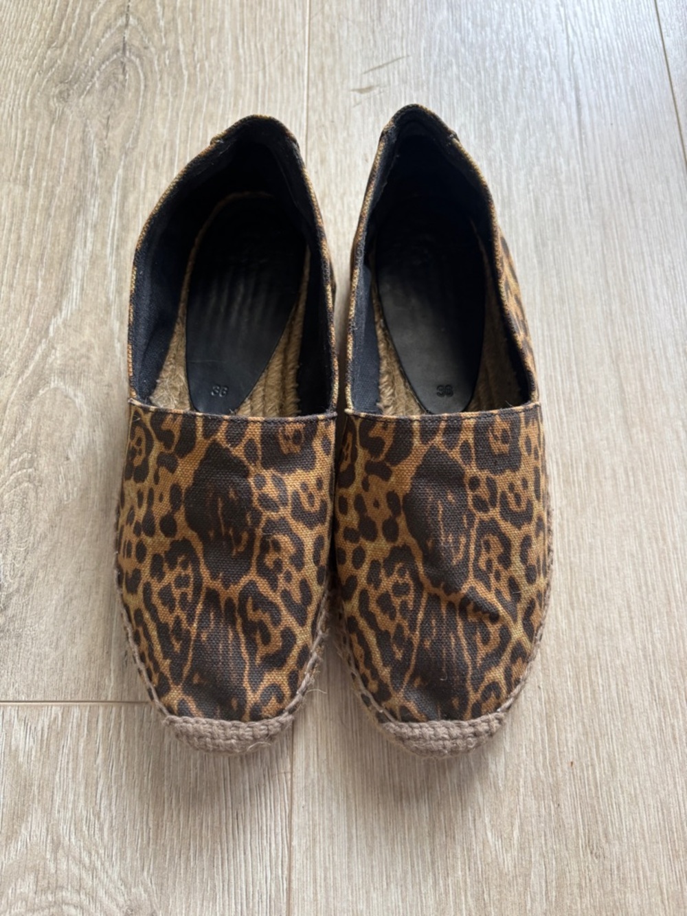 Saint Laurent Canvas Espadrilles - Leopard Print with YSL logo Size 36 - Picture 2 of 8
